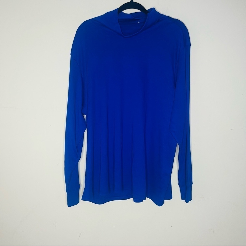 ESSENTIALS Blue Cowl Neck Sweater 3X
